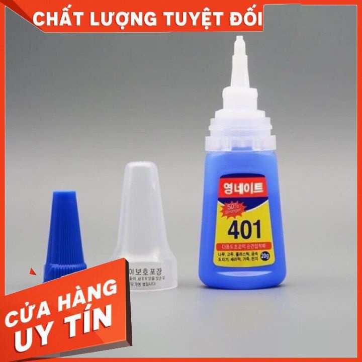 keo dán móng giả  dán đá 401-siêu chắc giúp cho thợ nai dễ dàng gắn móng giả