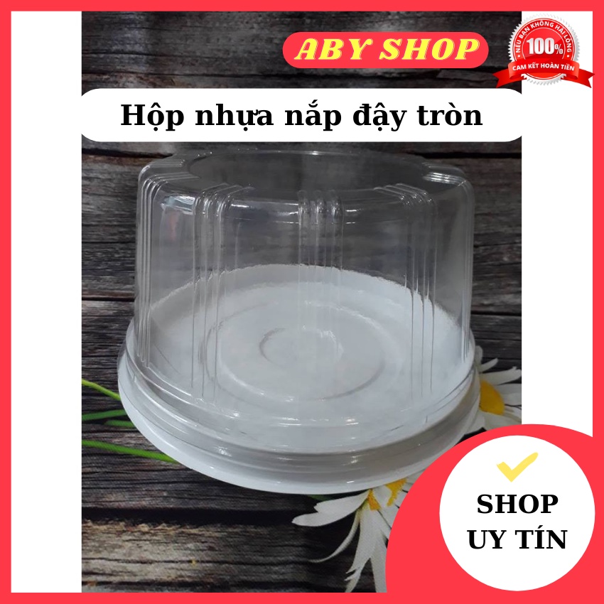 Hộp nhựa nắp đậy tròn 22cm⚡ HÀNG LOẠI 1 ⚡ hộp nhựa nắp đậy tròn H122 cao 7cm cao cấp