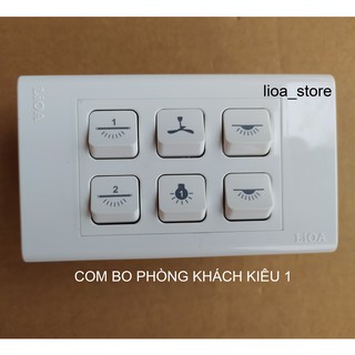 COMBO CÔNG TẮC  PHÒNG KHÁCH LẮP CHÌM( ĐẾ ĐƠN).