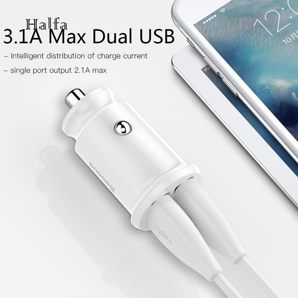 Bộ Sạc 2 Cổng Usb 3.1A Trên Xe Hơi Cho Isamsung Phone Tablet 3.1A