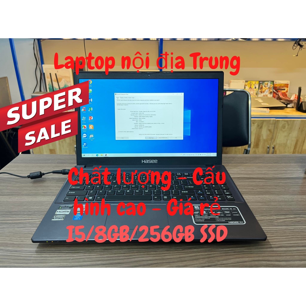 Laptop cũ nội địa Trung giá rẻ, cấu hình I5/8GB/256GB SSD, cấu hình khủng long giá học sinh