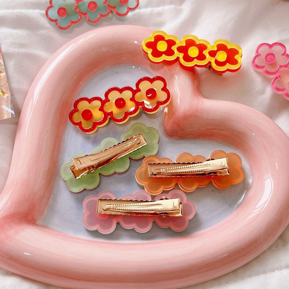 Kẹp Tóc Hình Hoa 15H Màu Sắc Ngọt Ngào Xinh Xắn Cho Nữ