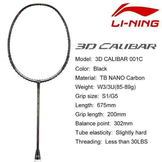 Vợt cầu lông Lining 3d Calibar 001c NỘI ĐỊA Chính hãng