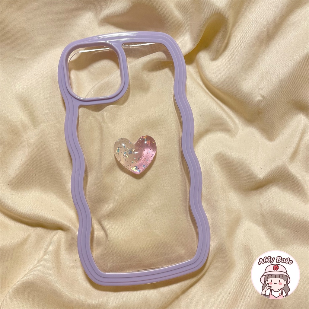 Ốp Điện Thoại TPU Mềm Trong Suốt Họa Tiết Trái Tim 3D Màu Gradient Cho Iphone 11 7Plus 13 12 11 Pro Max X XS 12 13 XR