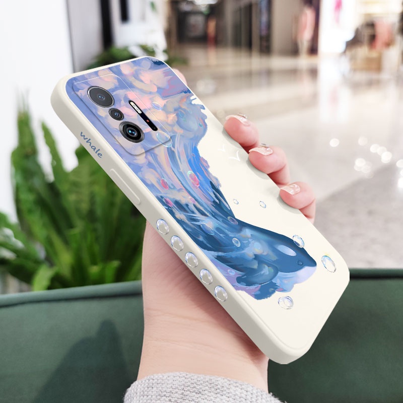 Bao Da Điện Thoại Hình Cá Voi Cho xiaomi mi 13t 12t 11t 10t pro lite mi 9t pro Ốp