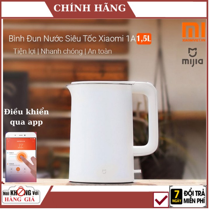 Ấm đun nước siêu tốc thông minh Xiaomi Mijia 1A , 4 chế độ thông minh , an toàn , siêu tốc