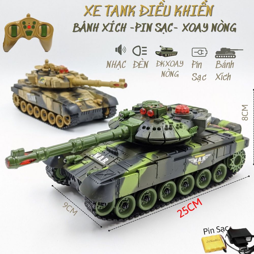 [NHIỀU MẪU]Xe tăng Đức Leopard 2 điều khiển bánh xích pin sạc