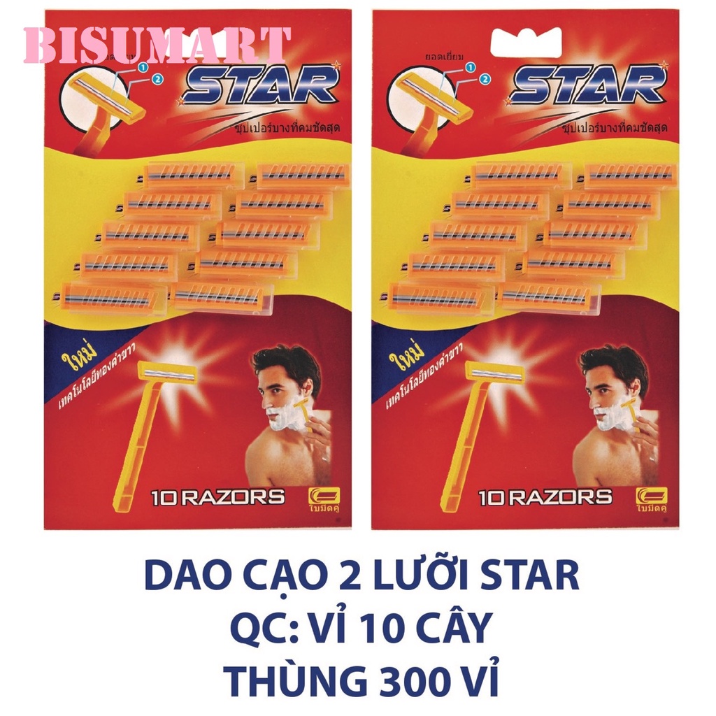 Combo 2 Dao Cạo Râu Thái Lan STAR