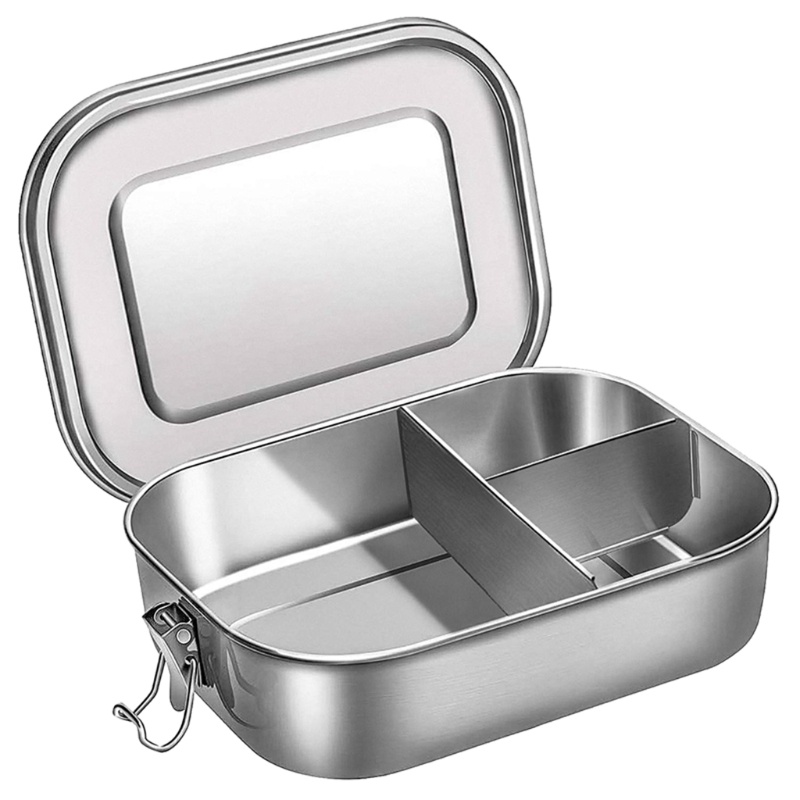 Yu 1 4L Hộp Bento Inox Hộp cơm Bento 3 Hộp Cơm Trưa Bento Cho Bánh Sandwich Và Hai Mặt
