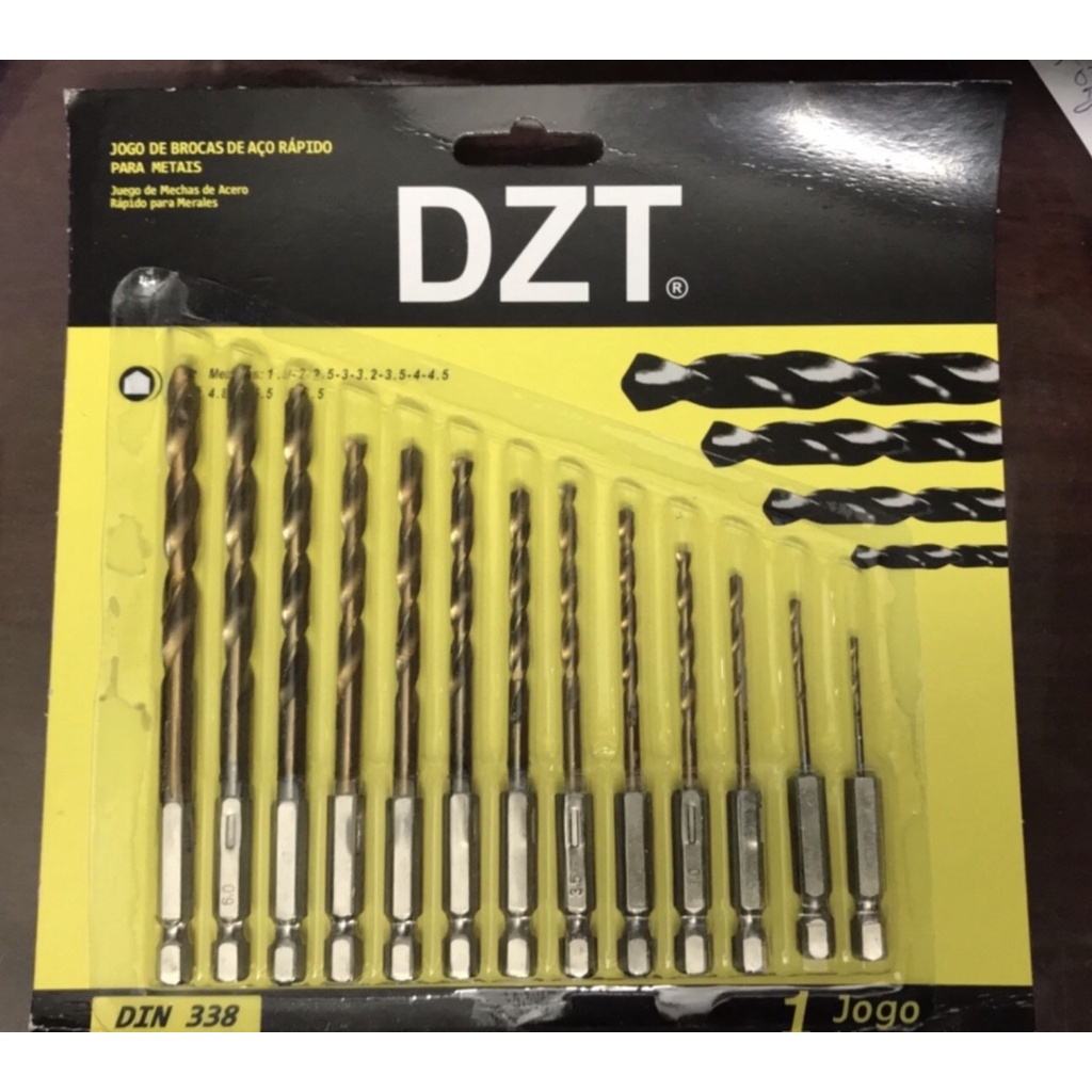 Bộ 13 mũi khoan sắt, gỗ chuôi lục giác