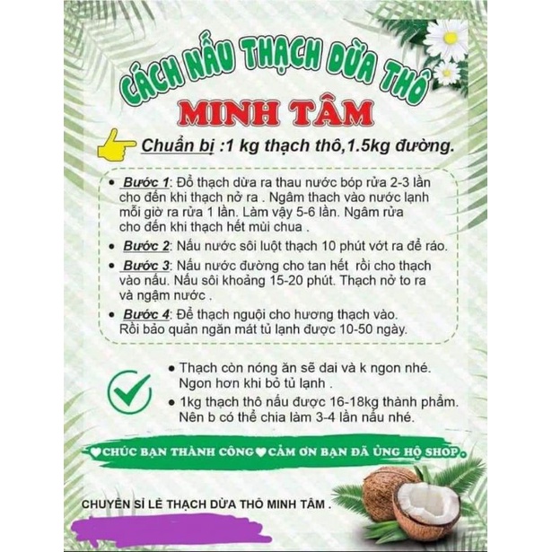 1Kg Thạch Dừa Thô Minh Tâm loại 1/date mới nhất