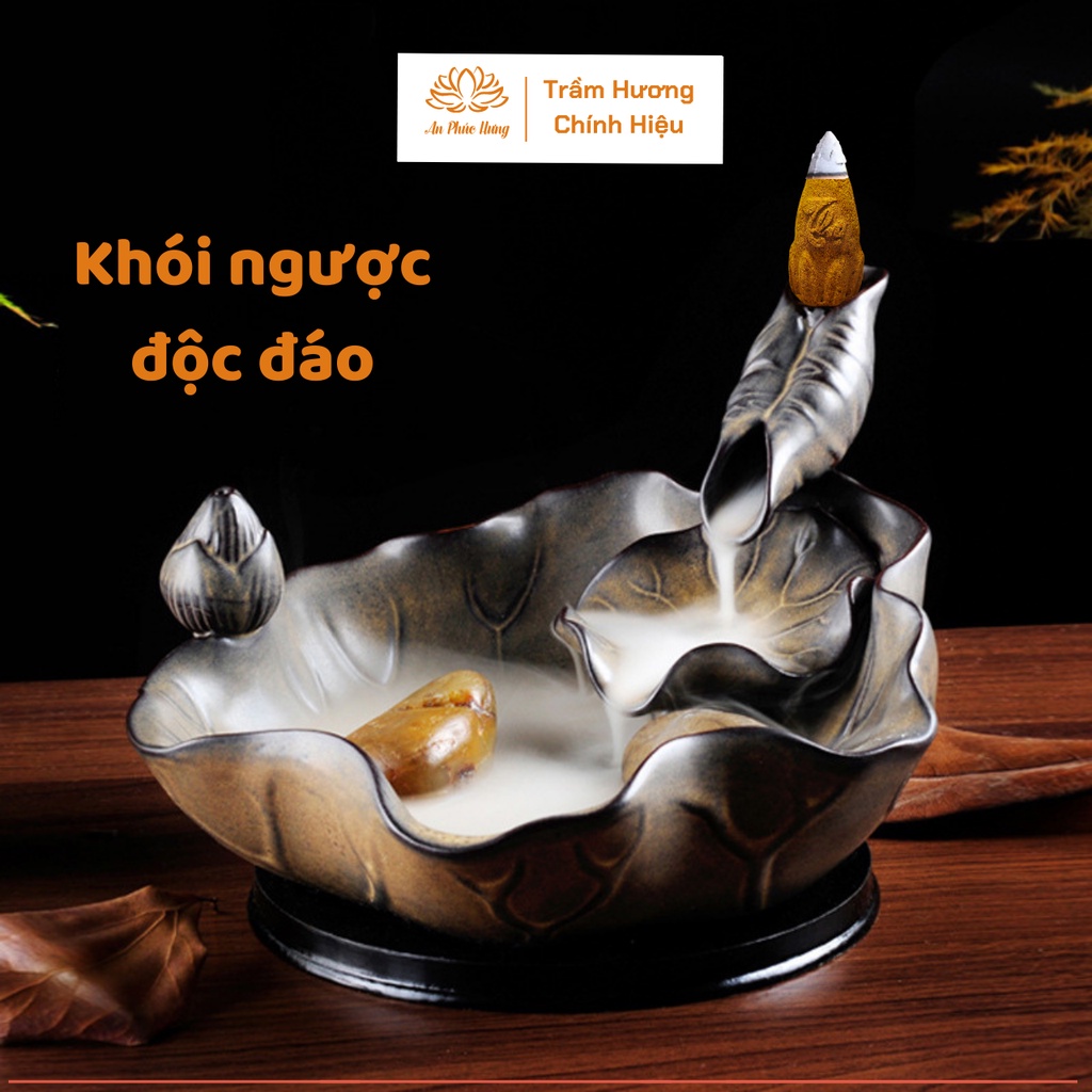 Trầm hương - Nụ trầm hương cao cấp khói ngược 100% không hóa chất hình nụ sen PHÚC LỘC THỌ Hương Bắc