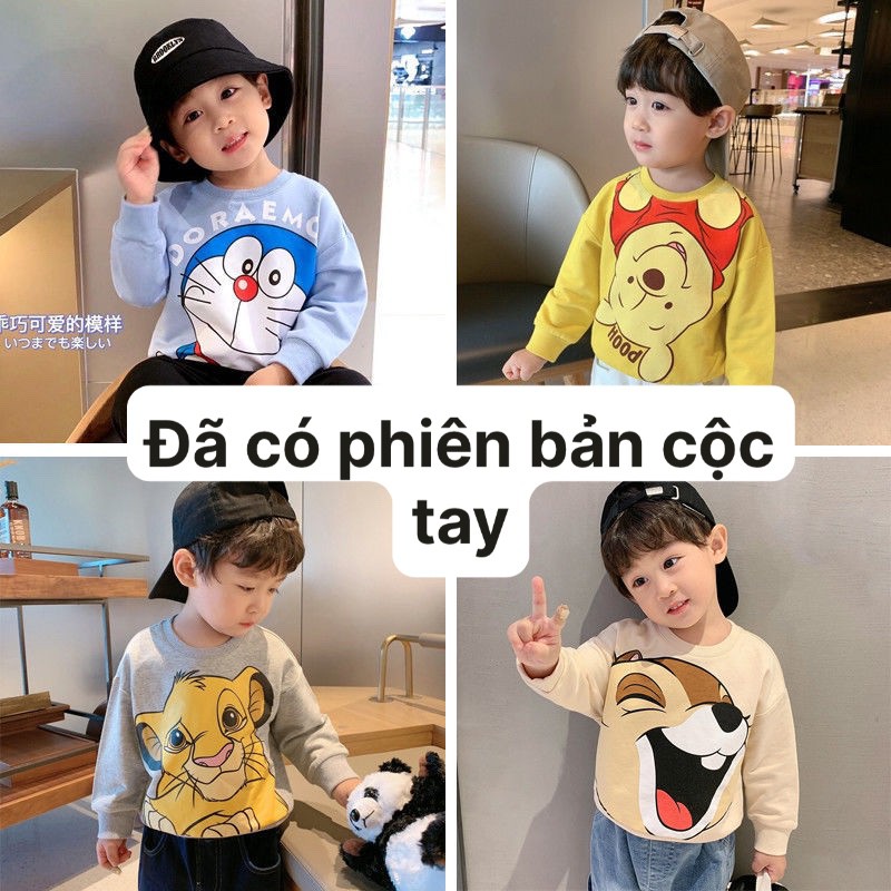 ÁO PHÔNG CỘC TAY HOẠT HÌNH CHO BÉ