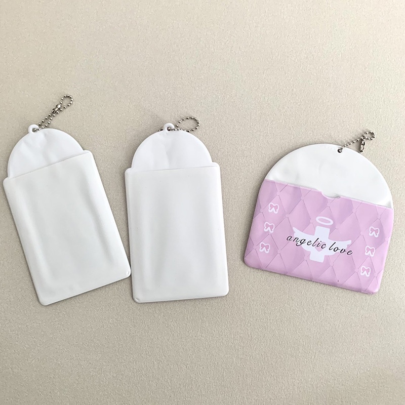 Ví Đựng Thẻ 3 Inch Hình Thiên Thần Thắt Nơ Phối Ren Dễ Thương