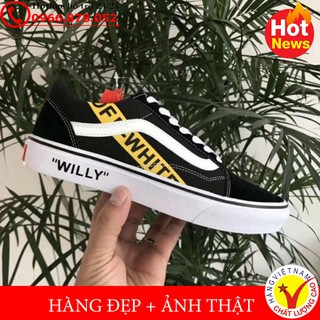 Giày vans old skool off - white đen trắng