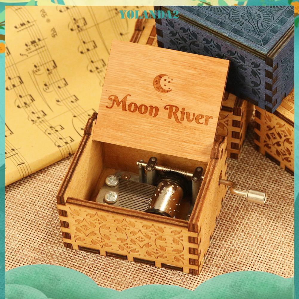Hộp Nhạc Gỗ Vận Hành Thủ Công Phong Cách Cổ Điển