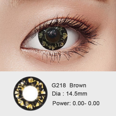 Kính áp tròng 218 Brown không độ Hàn Quốc