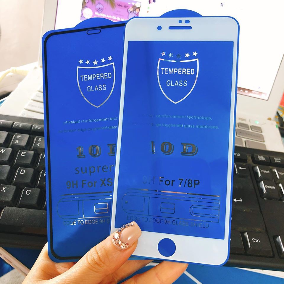 Kính Cường Lực 10D iphone,FUll 6/6P/7/8/7P/8P/X/Xs max/Pro max/12/12PROMAX/13/13PROMAX - ốp iphone