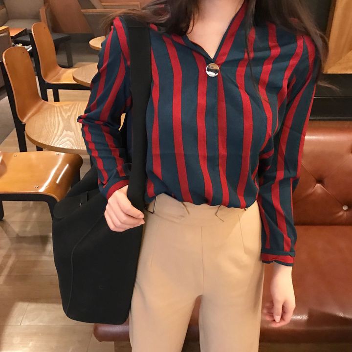 [Mã WASKT410K giảm 10K đơn 50K] ÁO SƠ MI NỮ SỌC CỔ | BigBuy360 - bigbuy360.vn