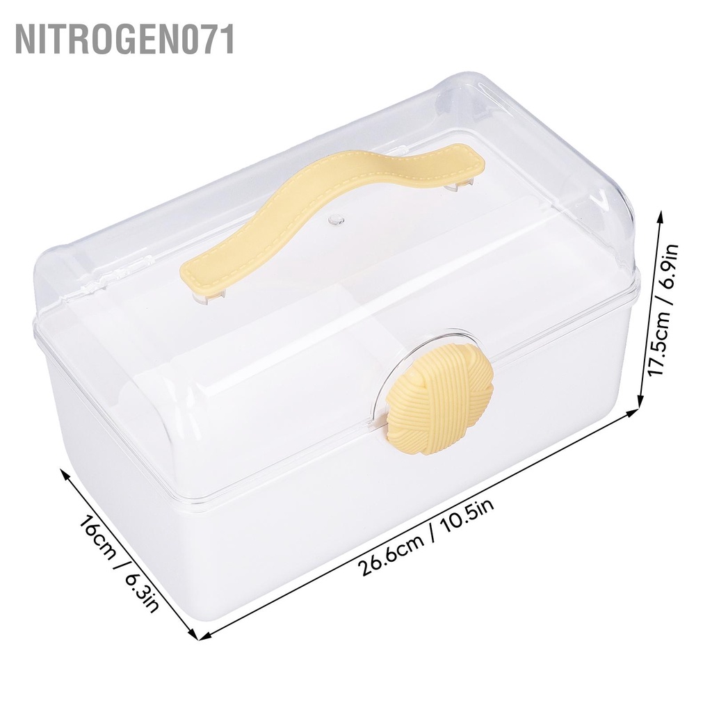 Hộp Đựng Đồ 2 Tầng Sức Chứa Lớn Thiết Kế 2 Tầng Với Nắp Trong Suốt Và Khóa Xoay Cho Văn Phòng