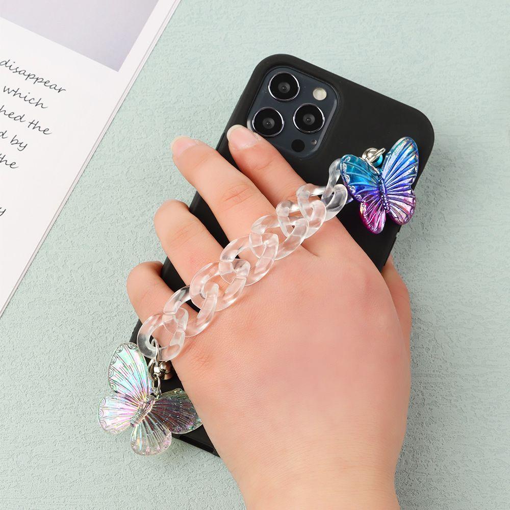 BTLIMER Dây Đeo Điện Thoại Họa Tiết Bươm Bướm Dễ Thương