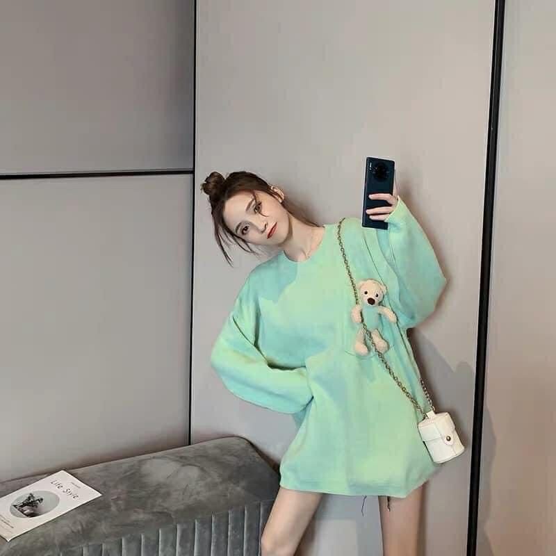 Áo nỉ trơn kèm gấu nhiều màu sắc | BigBuy360 - bigbuy360.vn