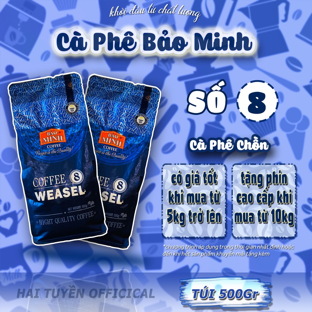 Combo 2 gói cafe Bảo Minh số 6 và số 8