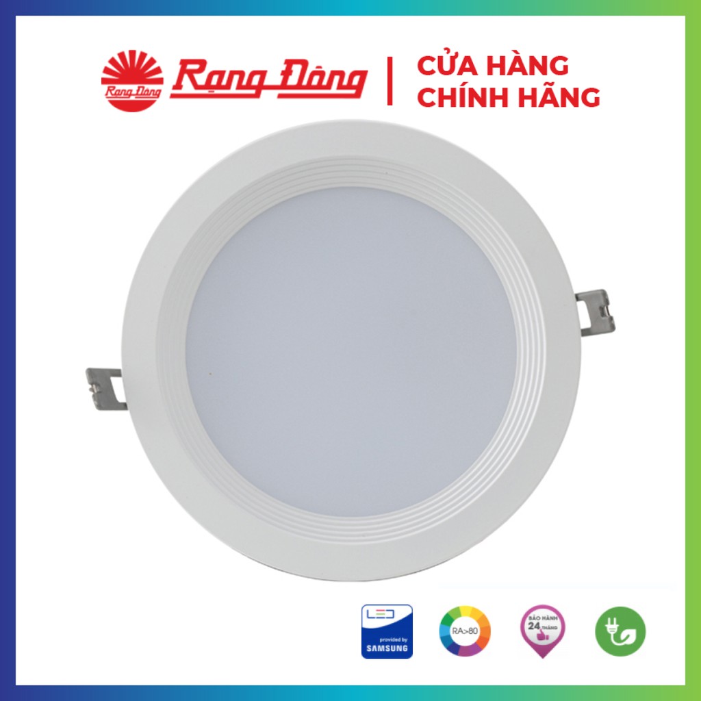 Đèn LED âm trần tròn 25W Rạng Đông, khoét lỗ 155mm, vỏ nhôm đúc, cánh tản nhiệt, Model: D AT04L 155/25W