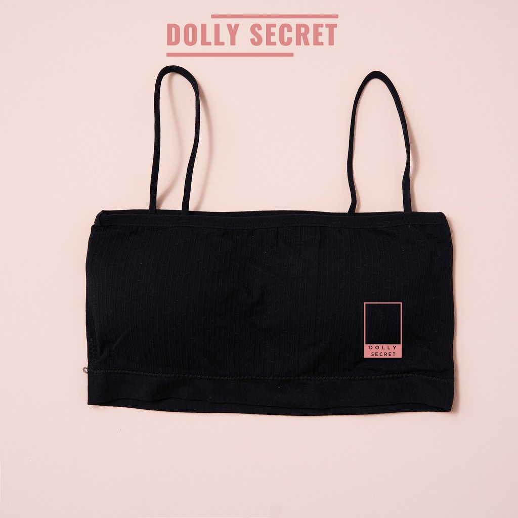 Áo lót nữ BRA cotton gân tăm nâng ngực hai dây dáng quây ngang DOLLY SECRET A06 | BigBuy360 - bigbuy360.vn