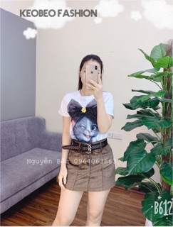 Quần giả váy kèm đai!