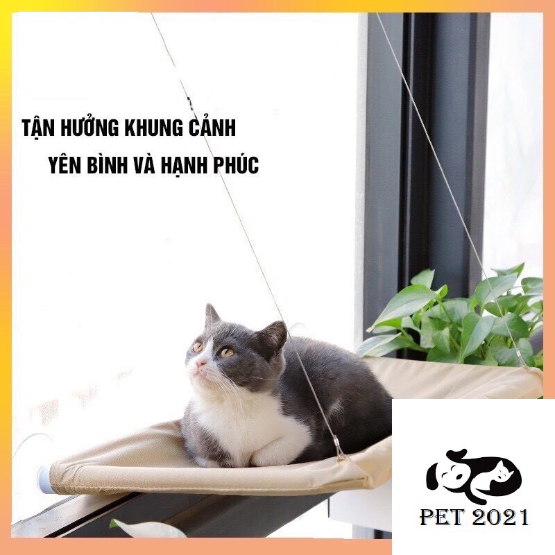 Võng Treo Cửa Sổ Kính Dành Cho Mèo Yêu
