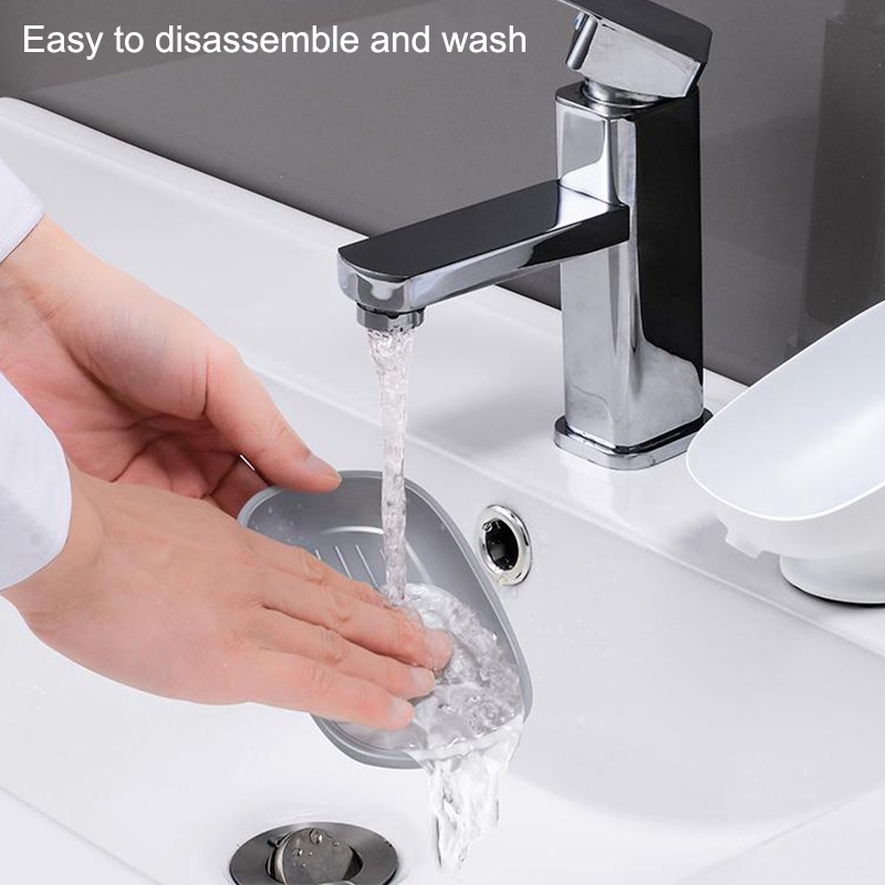 1 Khay Đựng Xà Phòng Hai Tầng Ráo Nước Kèm Giá Đỡ Mút Xốp Chống Trượt Nhỏ Gọn Dành Cho Nhà Bếp Nhà Tắm