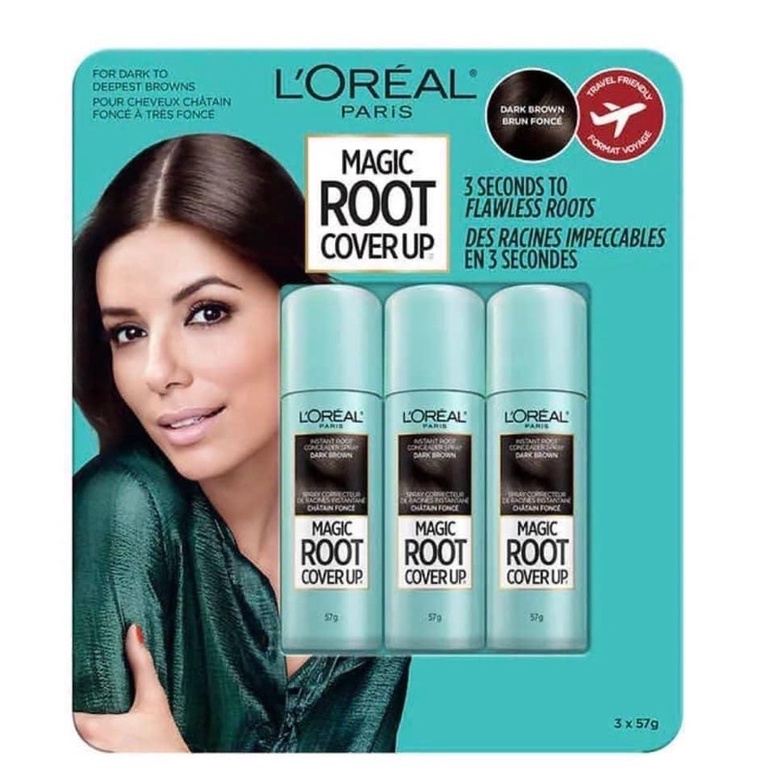 [BILL MỸ] Xịt nhuộm phủ chân tóc tạm thời Loreal Paris Magic Root Cover Up (57g)