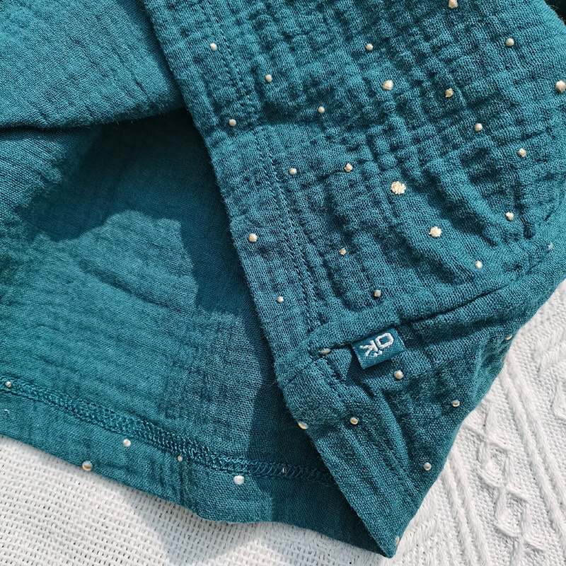 Váy dài tay bé gái Okai 3-12 tuổi  Váy đũi cotton mềm cao cấp 1221