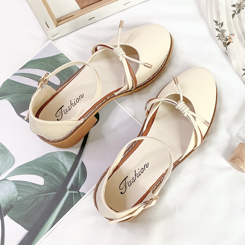 Sandal Cao Gót 4 Phân ULZZANG Bít Mũi