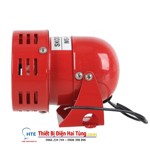 Còi Báo Động MS 90 AC 220V, Còi Hú Màu Đỏ