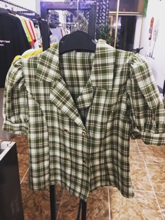 Áo sơ mi caro cổ vest
