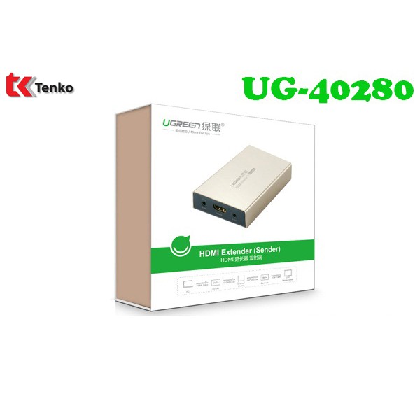 Bộ chuyển HDMI sang RJ45 Lan Cat5e/Cat6 Ugreen UG-40280