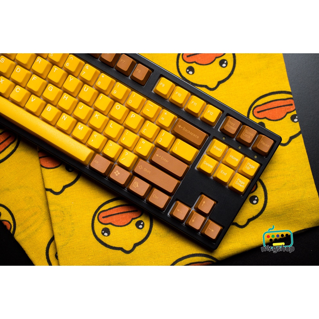 Bộ keycap nâu vàng OEM doubleshot nút bàn phím cơ