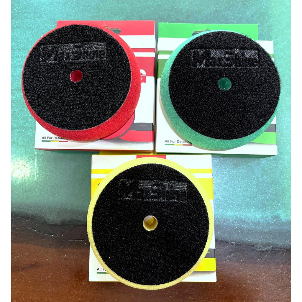 Combo 3 phớt đánh bóng bước 1/2/3 3 màu xanh - vàng - đỏ Maxshine 3in 7.5cm