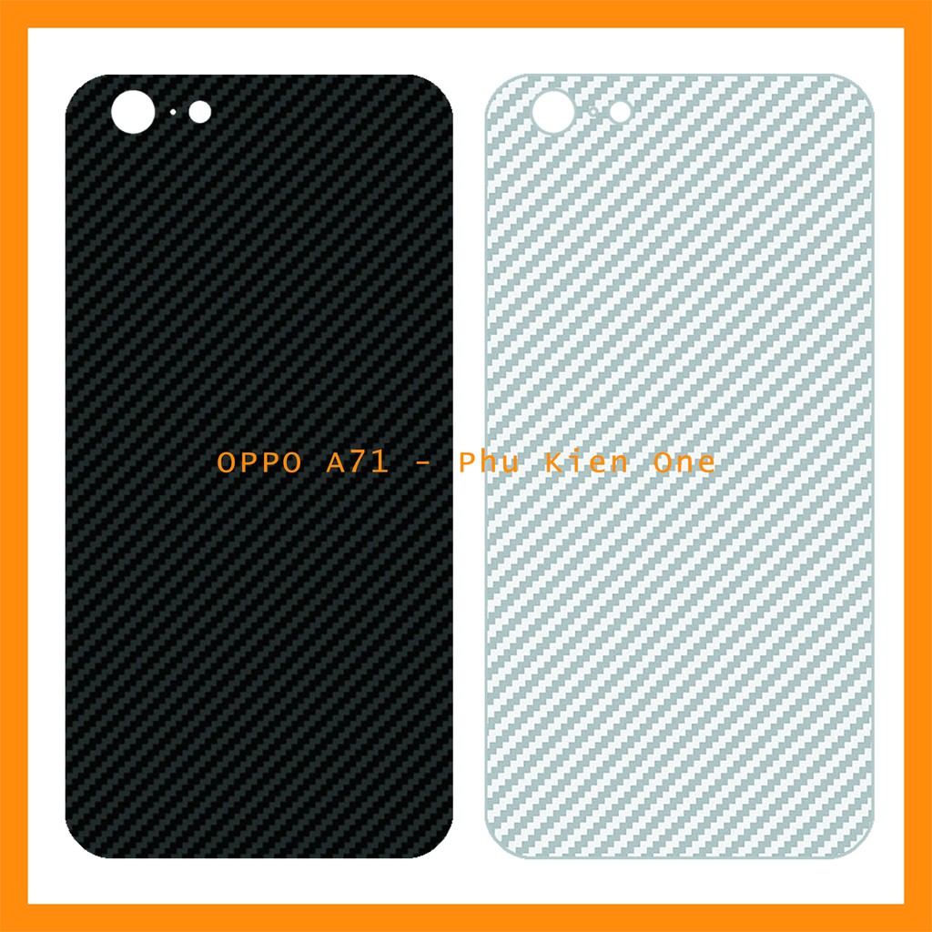 Decal dán lưng Oppo A71 vân carbon 3D
