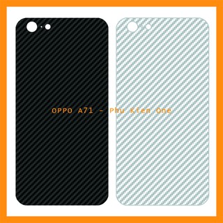 Decal dán lưng Oppo A71 vân carbon 3D