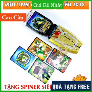 Đồ chơi điện thoại biến hình Ben 10  kèm thẻ bài cho bé + tặng FREE SPINER