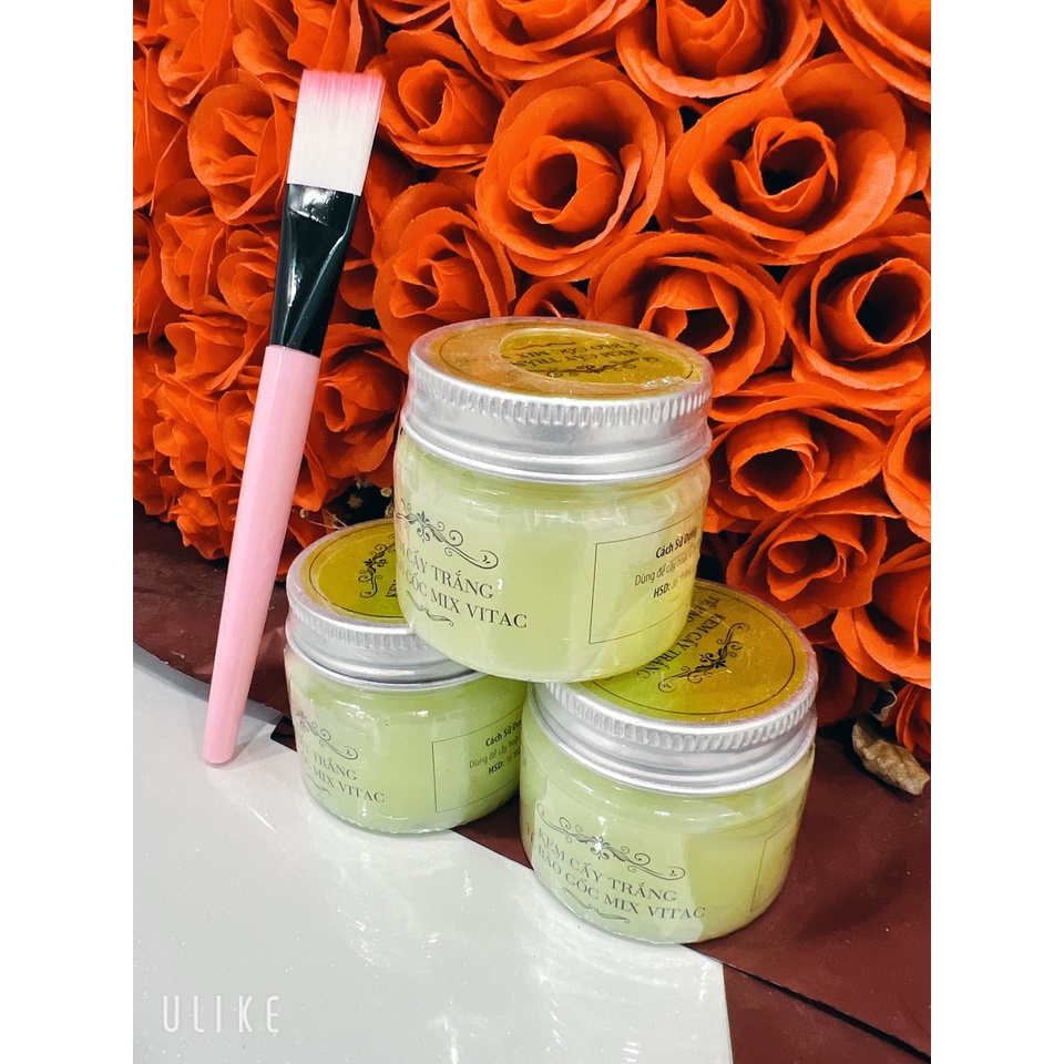 Combo 3 kem cấy trắng tế bào gốc mix vitac tặng thìa