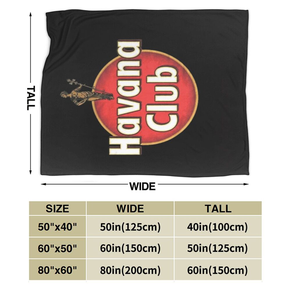 【Boutique Blanket】Havana Club Fleece Blanket Plush Bed Couch Living Room BF style Blanket Best Gift for Father