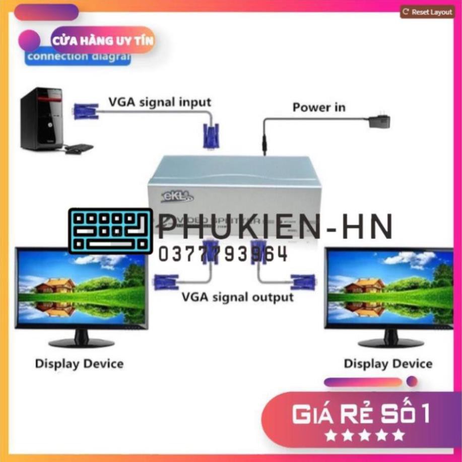 [Mã PHUKIENHN giảm 15% đơn 200k] [HÀNG XỊN] Bộ chia vga 1 ra 4 chia 1 cpu ra 4 màn hình