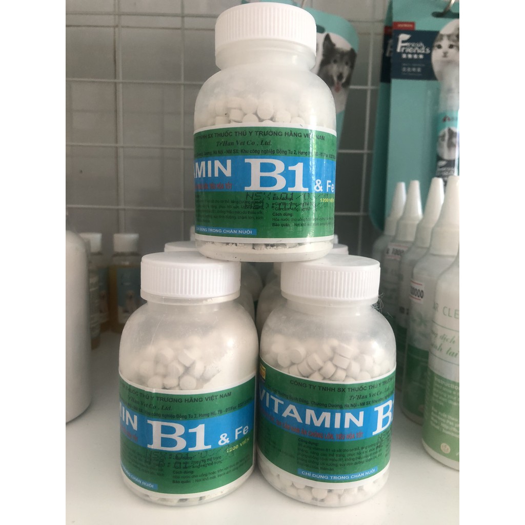 Vitamin B1 cho vật nuôi,ham ăn, kích thích tiêu hóa  chó mèo ham ăn, chóng lớn, phòng ngừa t-iêu chảy