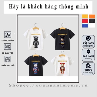 Áo thun bé trai bé gái cộc tay  chất cotton in hình Bearbrick nhiều mẫu đủ size