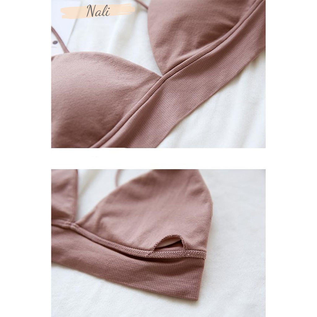 Áo bra 2 dây không đệm,không gọng chất cotton mềm mịn NL098