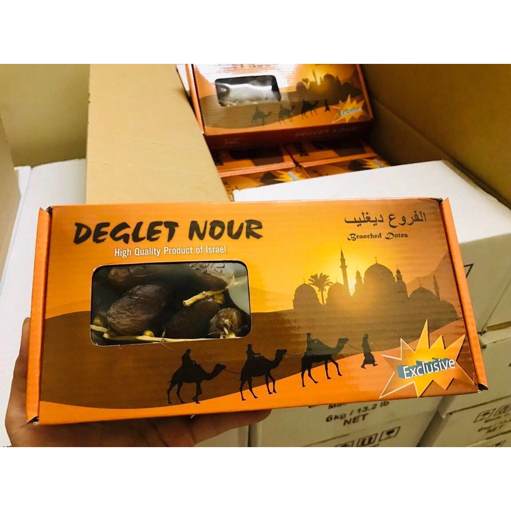 Sẵn hàng - Chà là khô nguyên cành Deglet Nour Israel 500g vị ngon tự nhiên